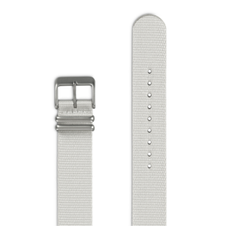Textile Watch Strap Natural White